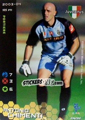 Sticker Antonio Chimenti - Football Champions Italy 2003-2004 n. 34 - Wizards of The Coast