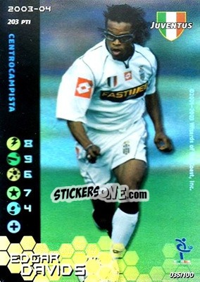 Sticker Edgar Davids - Football Champions Italy 2003-2004 n. 35 - Wizards of The Coast