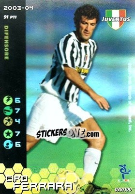 Sticker Ciro Ferrara - Football Champions Italy 2003-2004 n. 38 - Wizards of The Coast
