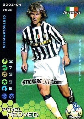 Sticker Pavel Nedved - Football Champions Italy 2003-2004 n. 40 - Wizards of The Coast