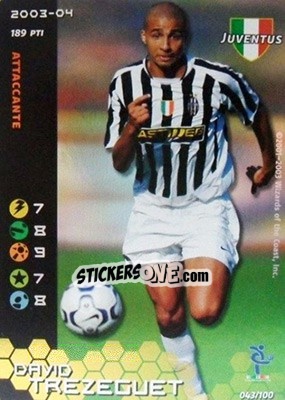 Sticker David Trezeguet - Football Champions Italy 2003-2004 n. 43 - Wizards of The Coast