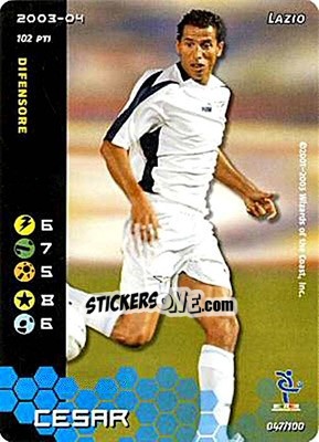 Sticker Cesar - Football Champions Italy 2003-2004 - Wizards of The Coast
