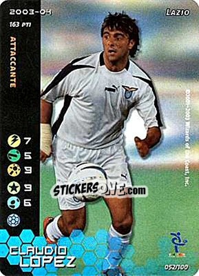 Sticker Claudio Lopez - Football Champions Italy 2003-2004 - Wizards of The Coast
