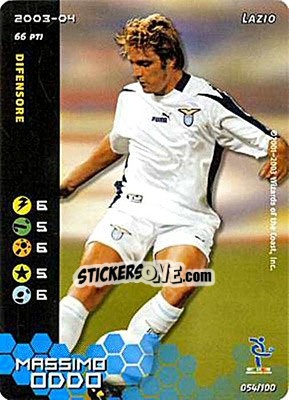 Sticker Massimo oddo - Football Champions Italy 2003-2004 n. 54 - Wizards of The Coast