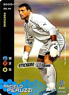 Sticker Angelo Peruzzi - Football Champions Italy 2003-2004 n. 55 - Wizards of The Coast