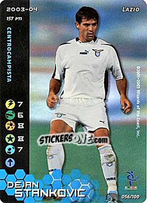 Sticker Dejan Stankovic - Football Champions Italy 2003-2004 - Wizards of The Coast