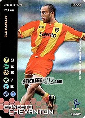 Sticker Ernesto Chevanton - Football Champions Italy 2003-2004 n. 57 - Wizards of The Coast
