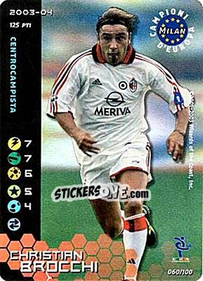 Figurina Cristian Brocchi - Football Champions Italy 2003-2004 - Wizards of The Coast