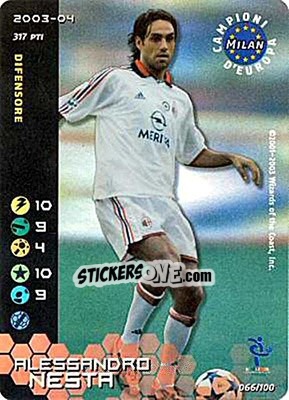 Sticker Alessandro Nesta - Football Champions Italy 2003-2004 - Wizards of The Coast