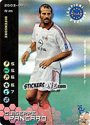 Figurina Giuseppe Pancaro - Football Champions Italy 2003-2004 - Wizards of The Coast