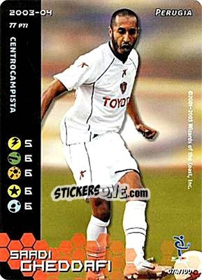 Sticker Saadi Gheddafi - Football Champions Italy 2003-2004 - Wizards of The Coast