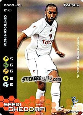 Sticker Saadi Gheddafi - Football Champions Italy 2003-2004 n. 74 - Wizards of The Coast