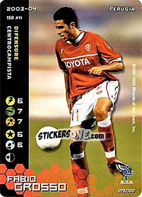 Sticker Fabio Grosso - Football Champions Italy 2003-2004 n. 75 - Wizards of The Coast