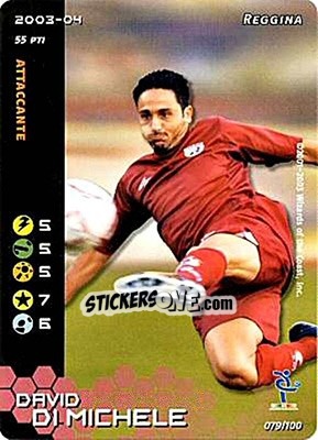 Sticker David Di Michele - Football Champions Italy 2003-2004 - Wizards of The Coast