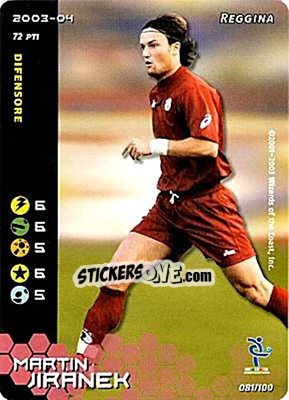 Sticker Martin Jiranek - Football Champions Italy 2003-2004 - Wizards of The Coast