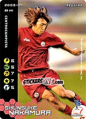 Cromo Shunsuke Nakamura - Football Champions Italy 2003-2004 - Wizards of The Coast