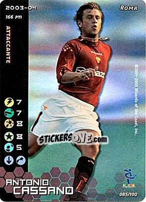 Figurina Antonio Cassano - Football Champions Italy 2003-2004 - Wizards of The Coast