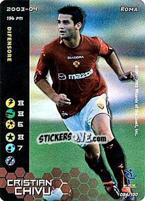Sticker Cristian Chivu - Football Champions Italy 2003-2004 n. 86 - Wizards of The Coast