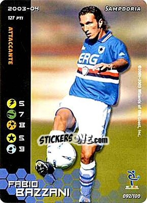 Sticker Fabio Bazzani - Football Champions Italy 2003-2004 - Wizards of The Coast