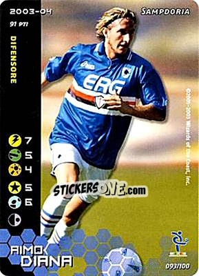 Sticker Aimo Diana - Football Champions Italy 2003-2004 n. 93 - Wizards of The Coast