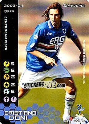Sticker Cristiano Doni - Football Champions Italy 2003-2004 n. 95 - Wizards of The Coast