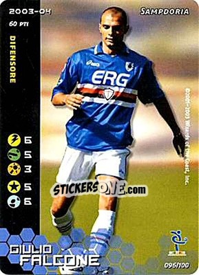 Sticker Giulio Falcone - Football Champions Italy 2003-2004 n. 96 - Wizards of The Coast