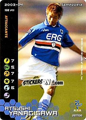 Sticker Atsushi Yanagisawa - Football Champions Italy 2003-2004 - Wizards of The Coast