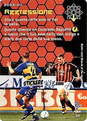 Sticker Aggressione - Shevchenko - Football Champions Italy 2003-2004 n. A1 - Wizards of The Coast