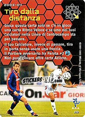 Figurina Tiro dalla distanza - Football Champions Italy 2003-2004 - Wizards of The Coast