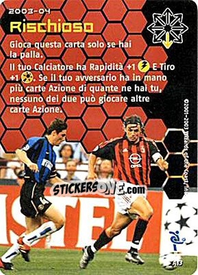 Sticker Rischioso (Paolo Maldini) - Football Champions Italy 2003-2004 n. A13 - Wizards of The Coast