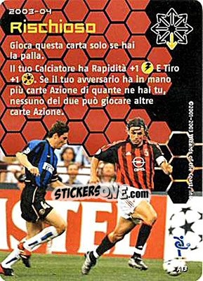 Sticker Rischioso (Paolo Maldini) - Football Champions Italy 2003-2004 - Wizards of The Coast