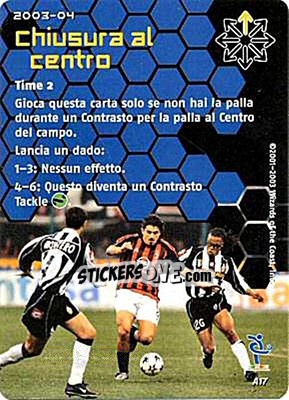 Sticker Chiusura al centro - Football Champions Italy 2003-2004 n. A17 - Wizards of The Coast