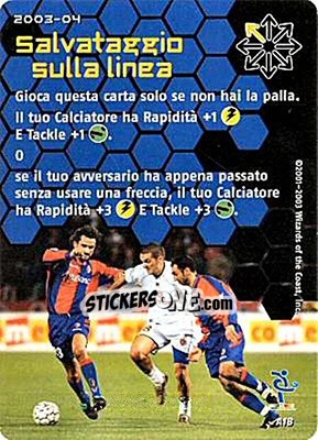 Sticker Salvataggio sulla linea - Football Champions Italy 2003-2004 n. A18 - Wizards of The Coast