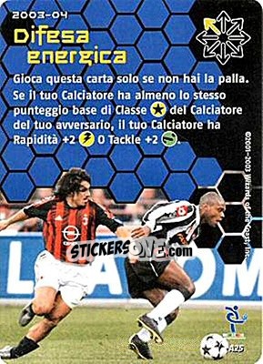 Sticker Difesa energica - Football Champions Italy 2003-2004 - Wizards of The Coast