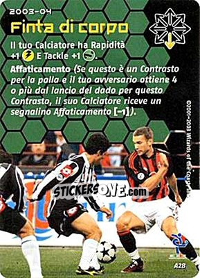 Sticker Finta di corpo - Football Champions Italy 2003-2004 n. A28 - Wizards of The Coast