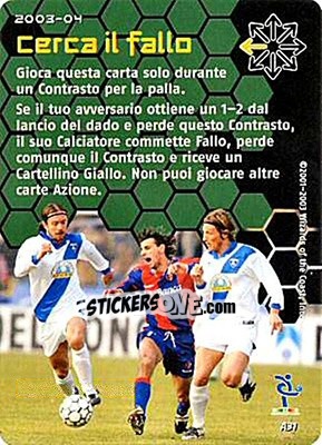 Sticker Cerca il fallo - Football Champions Italy 2003-2004 - Wizards of The Coast