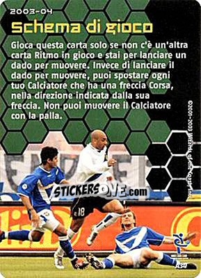Sticker Schema di gioco - Football Champions Italy 2003-2004 n. A34 - Wizards of The Coast