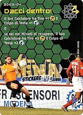 Sticker Dacci dentro! - Football Champions Italy 2003-2004 n. A35 - Wizards of The Coast