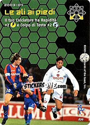 Sticker Le ali ai piedi - Football Champions Italy 2003-2004 n. A36 - Wizards of The Coast