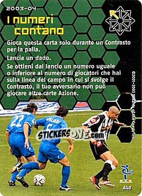 Sticker I numeri contano - Football Champions Italy 2003-2004 n. A40 - Wizards of The Coast