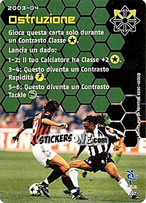 Sticker Ostruzione - Football Champions Italy 2003-2004 n. A47 - Wizards of The Coast