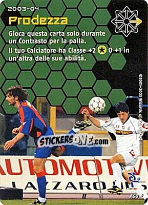 Sticker Prodezza - Football Champions Italy 2003-2004 n. A50 - Wizards of The Coast
