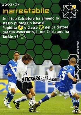 Sticker Inarrestabile - Football Champions Italy 2003-2004 n. A54 - Wizards of The Coast