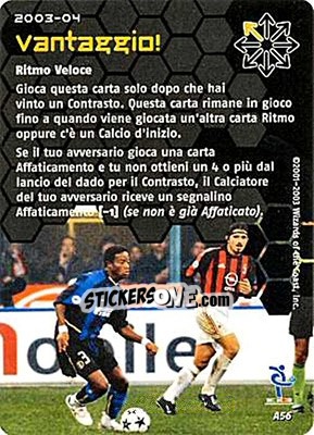 Sticker Vantaggio! - Football Champions Italy 2003-2004 n. A56 - Wizards of The Coast