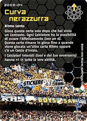 Figurina Curva Nerazzura - Football Champions Italy 2003-2004 - Wizards of The Coast