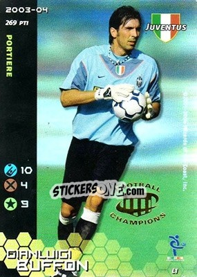 Sticker Gianluigi Buffon - Football Champions Italy 2003-2004 n. L1 - Wizards of The Coast