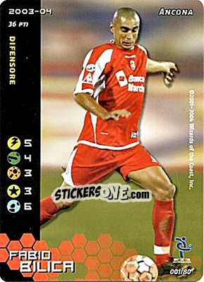Sticker Fabio Bilica - Football Champions Italy 2003-2004 n. u1 - Wizards of The Coast