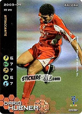 Sticker Dario Hubner - Football Champions Italy 2003-2004 n. u3 - Wizards of The Coast