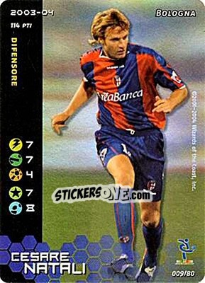Sticker Cesare Natali - Football Champions Italy 2003-2004 - Wizards of The Coast