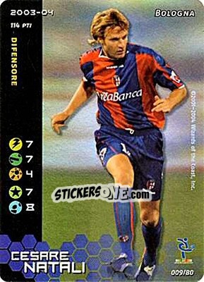 Sticker Cesare Natali - Football Champions Italy 2003-2004 n. u9 - Wizards of The Coast